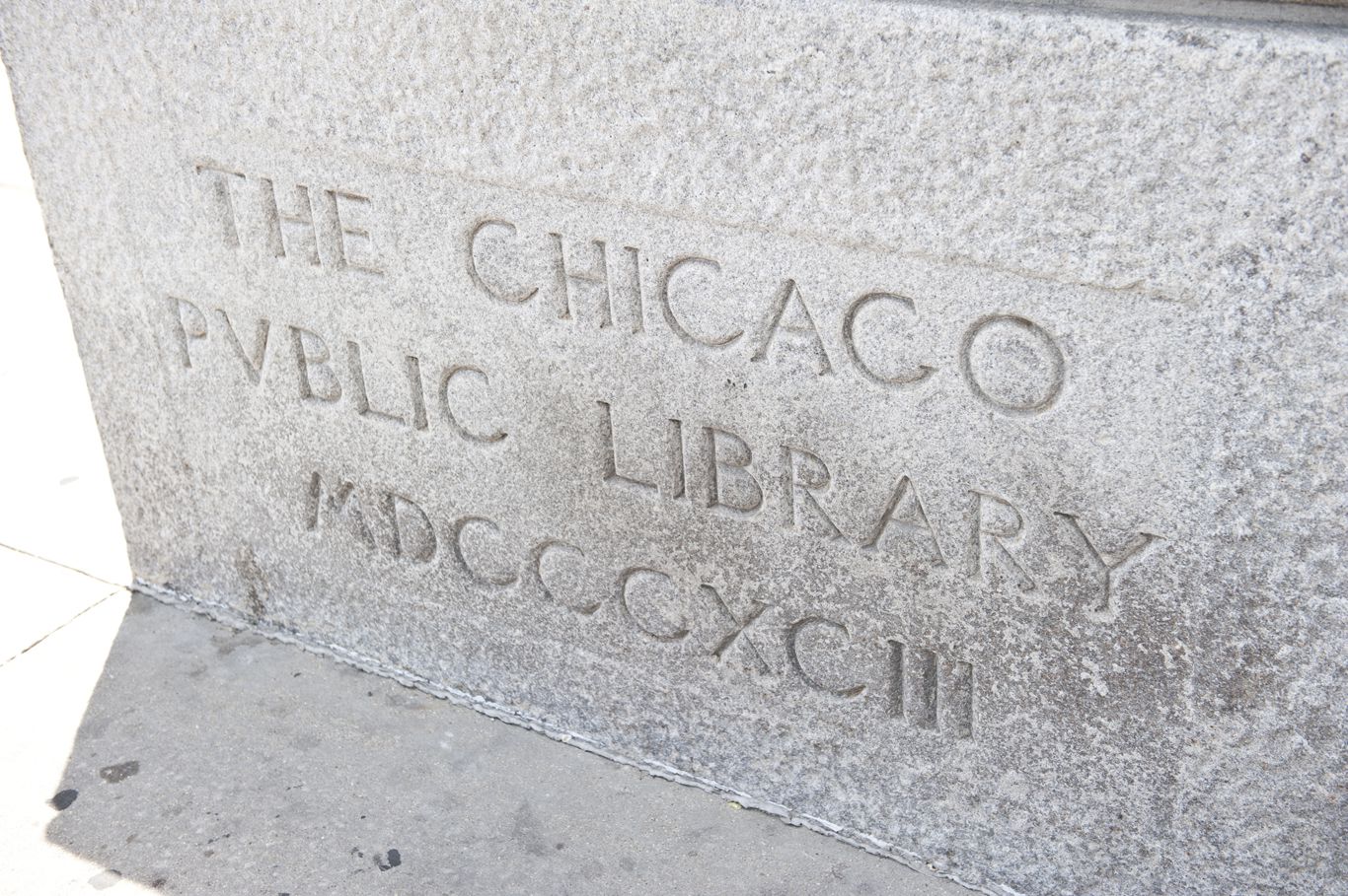 Chicago Public Library Stone Carving